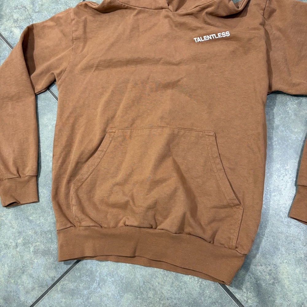 Talentless hoodie Caramel color Sz XS StreetWear Preppy Casual - Picture 4 of 10